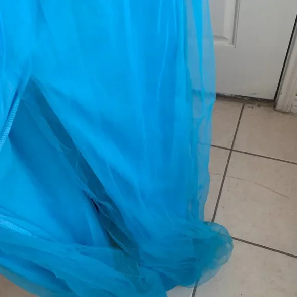 One Shoulder Chiffon Evening Gown - Picture 3 of 6